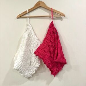 Anthropologie Tube Top Strapless Scrunched Bundle Tops